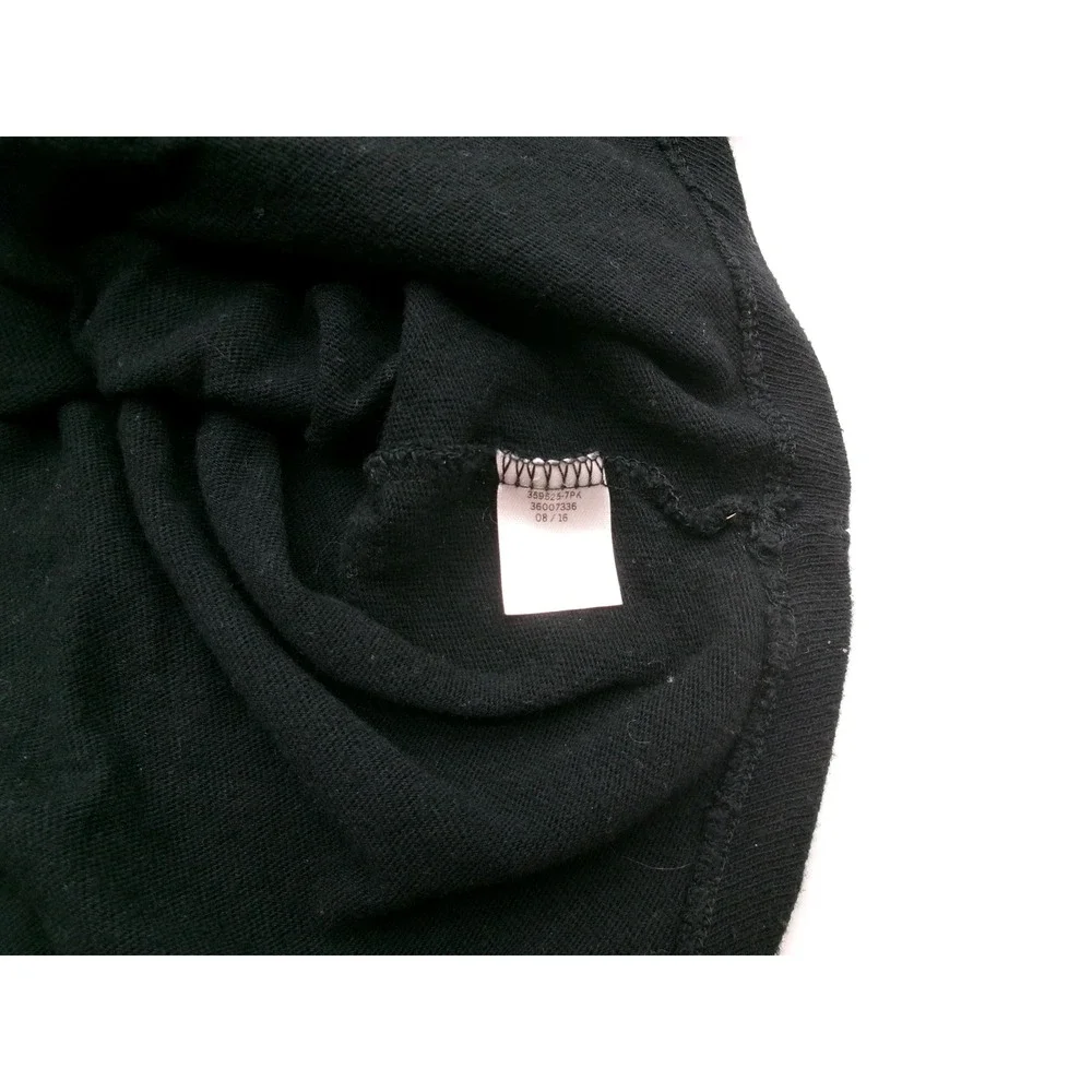 Victoria's Secret PINK Black White Colorblock Glitter Logo Long Sleeve Shirt L - Picture 10 of 15